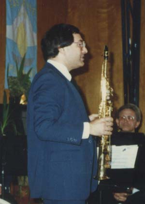 Phil Baldino playing clarinet